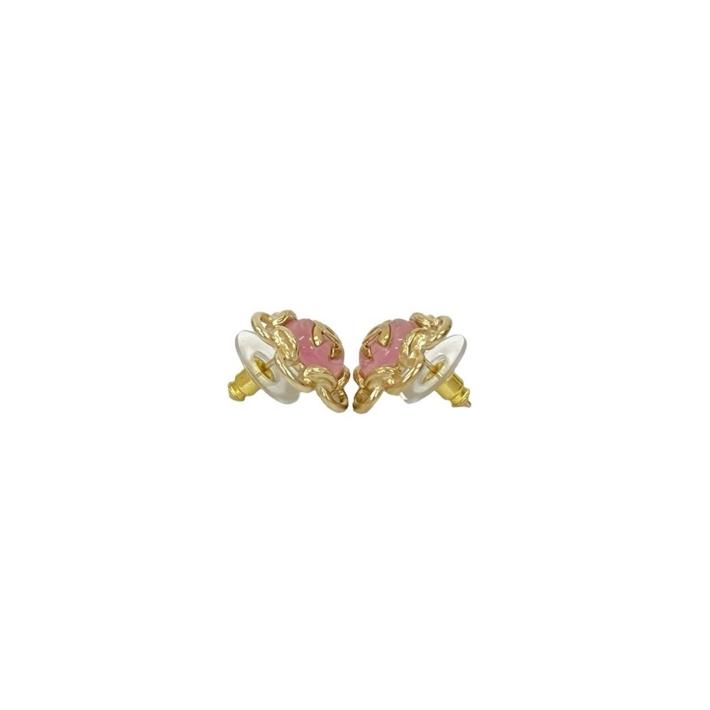 CHANEL Authentic Pink Logo Earrings - Picture 3 of 6